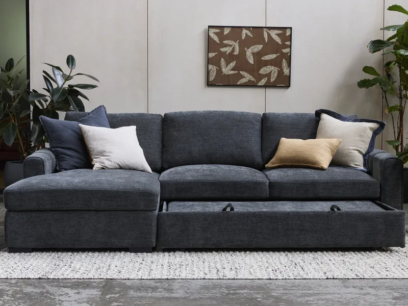 Siesta Sofa Bed | Charcoal | Left Chaise