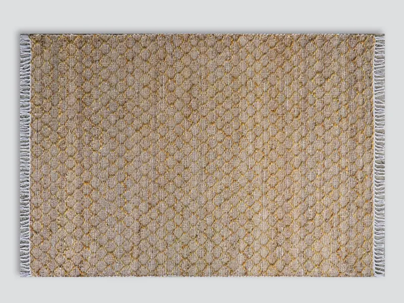 Myra Jute Pattern Rug | Mustard