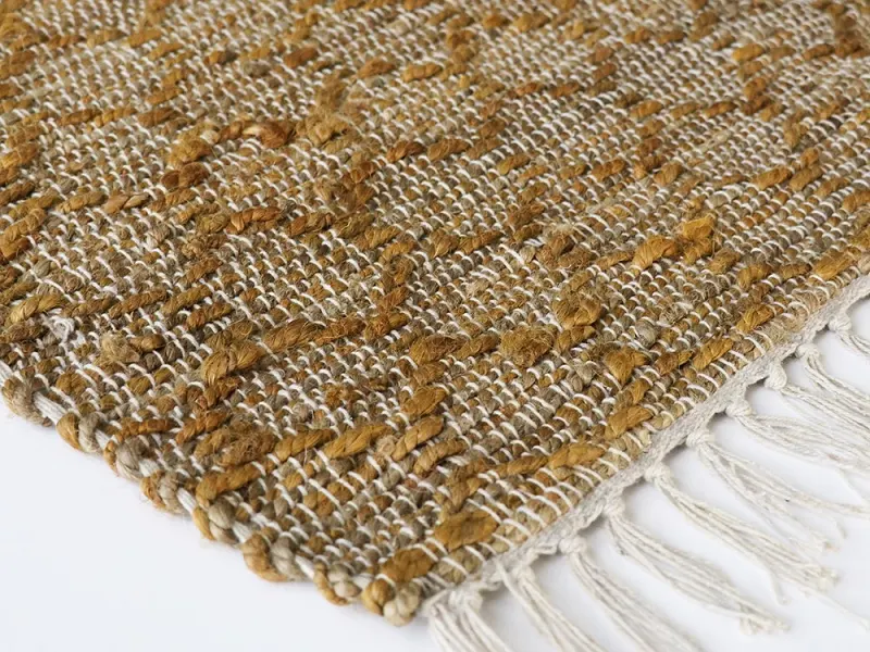 Myra Jute Pattern Rug | Mustard