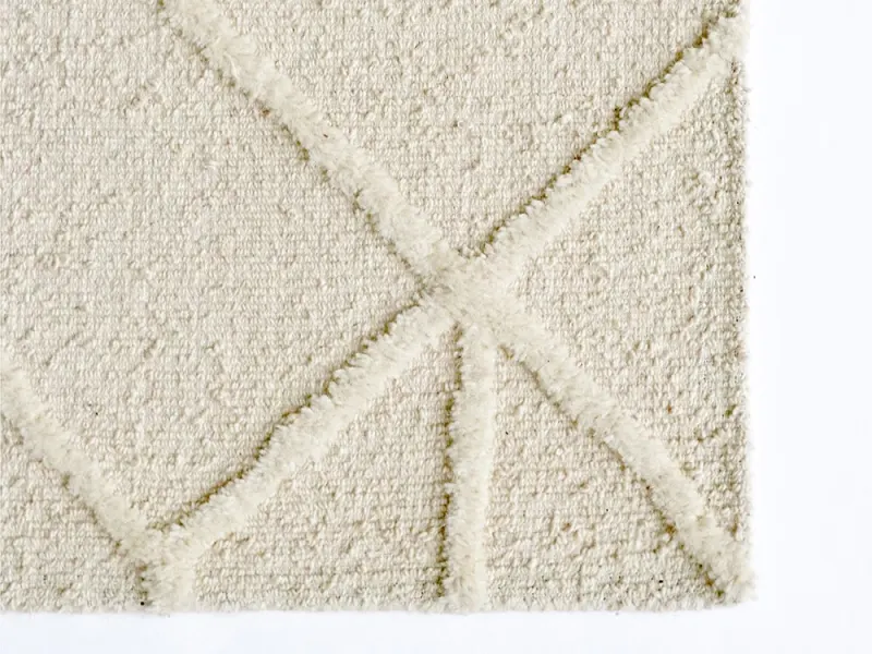 Wilder Wool Pattern Rug | Beige | 1.6m x 2.3m