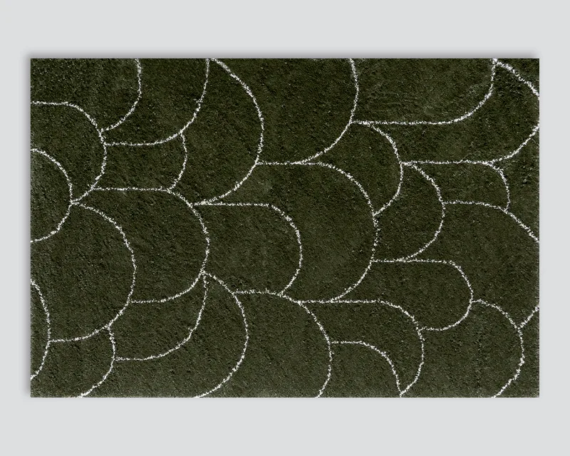 Turret Pattern Area Rug | Green