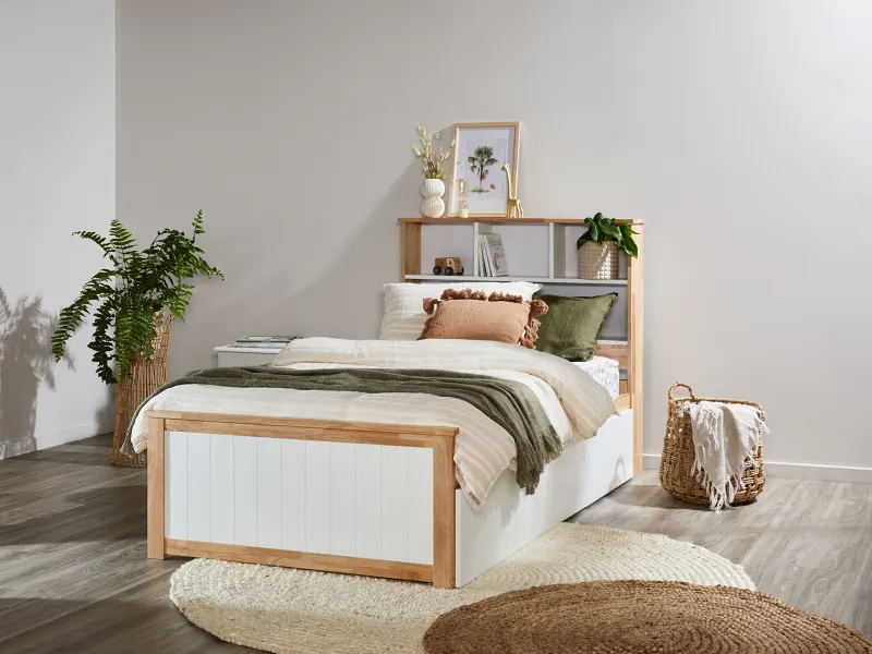 Myer 3PCE King Single Bedroom Suite in Natural | Trundle 