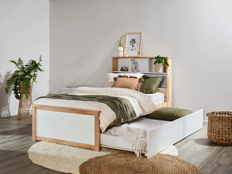 Myer 3PCE King Single Bedroom Suite in Natural | Trundle 