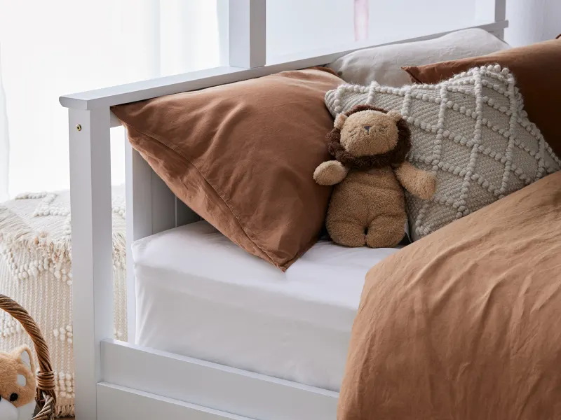 Myer White Triple Bunk Bed with Storage | Hardwood Frame