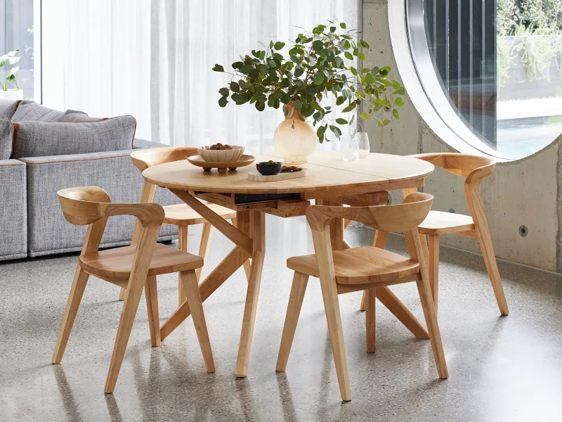 Casa 5PCE Extendable Dining Set | Natural Hardwood