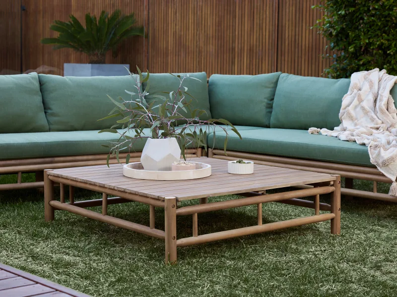 Costa Rica 4PCE Acacia Outdoor Lounge Set | Stone Green