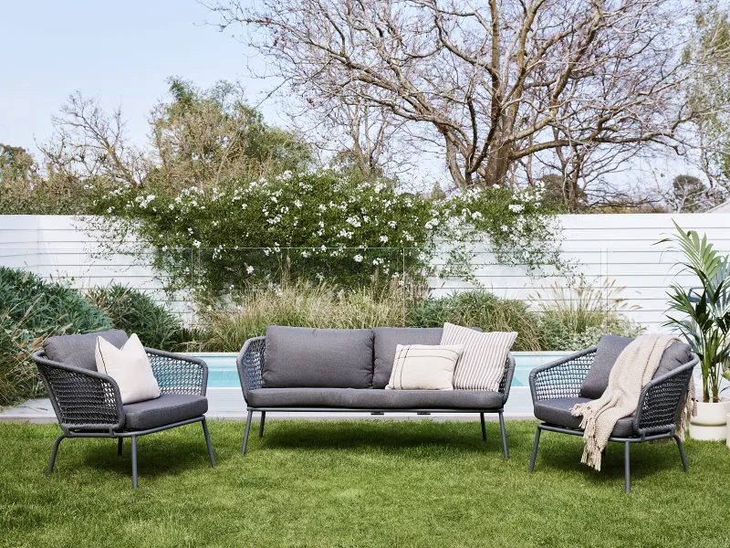Eagle 5PCE Recycled Wicker Outdoor Lounge Set