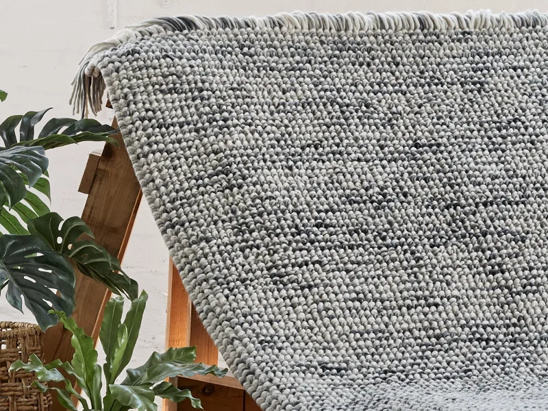 Jocasta Hand Loomed Wool Rug | Blue