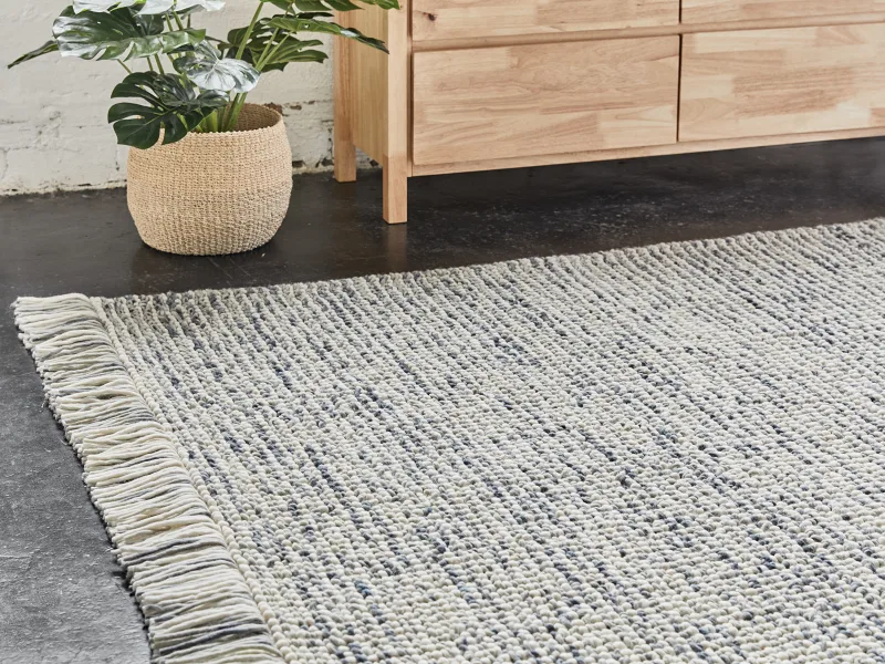 Jocasta Hand Loomed Wool Rug | Blue
