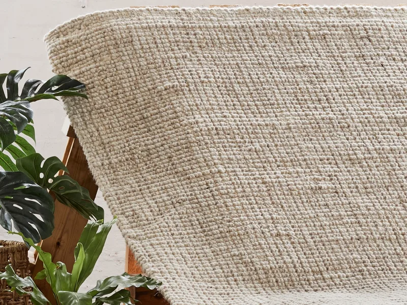 Riva Hand Loomed Wool Area Rug | Cream