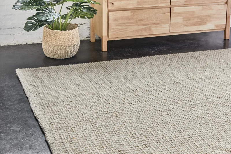 Riva Hand Loomed Wool Area Rug | Cream