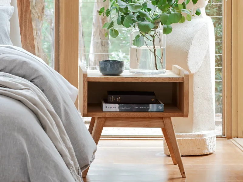 Finn Bedside Table | Natural Hardwood