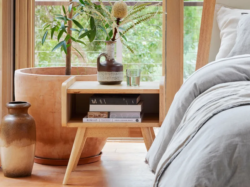 Finn Bedside Table | Natural Hardwood