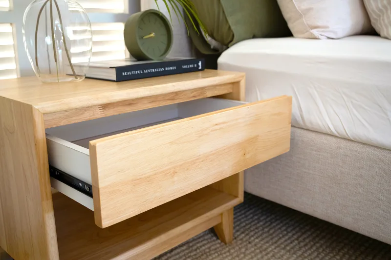 Oslo Hardwood Bedside Table | Natural