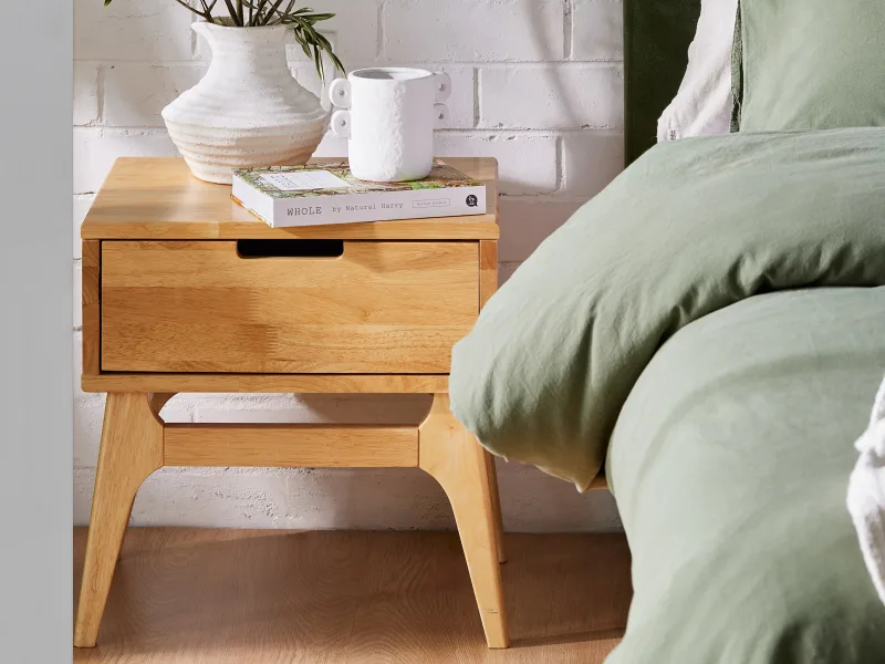 Paris Hardwood Bedside Table | Nightstand | Natural