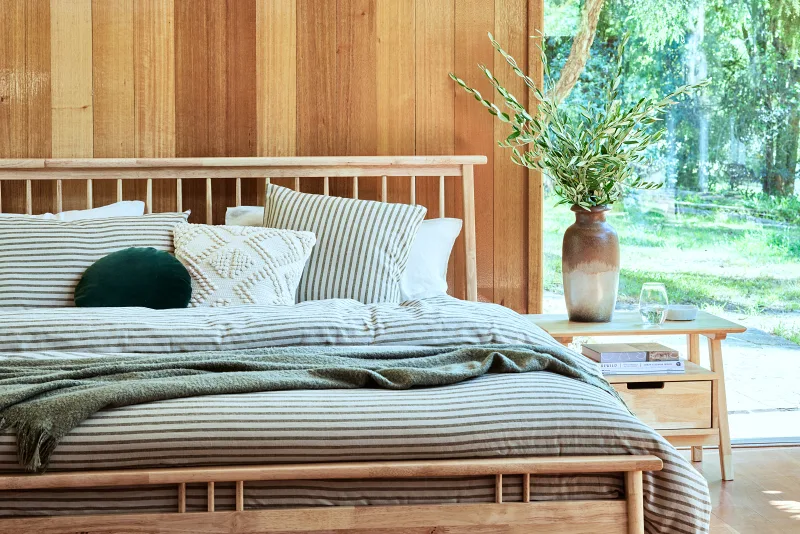 Rome Hardwood King Size Bed Frame | Natural 