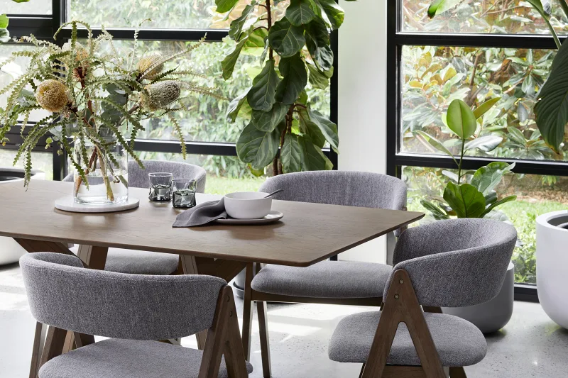 Gaudi Hardwood Dining Table | Rustic Walnut