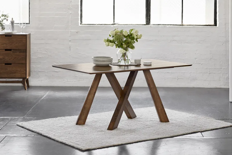 Gaudi Hardwood Dining Table | Rustic Walnut