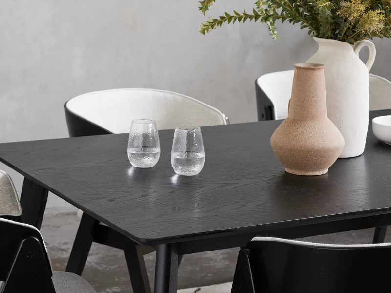 Cannes Hardwood Dining Table | Black | 2000mm