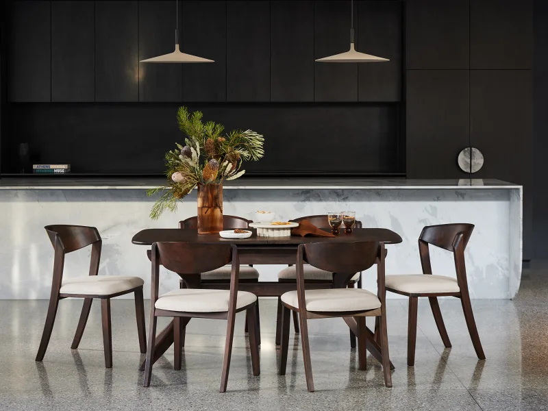 Villa Hardwood Extendable Dining Table | Rectangle | Arabica Walnut