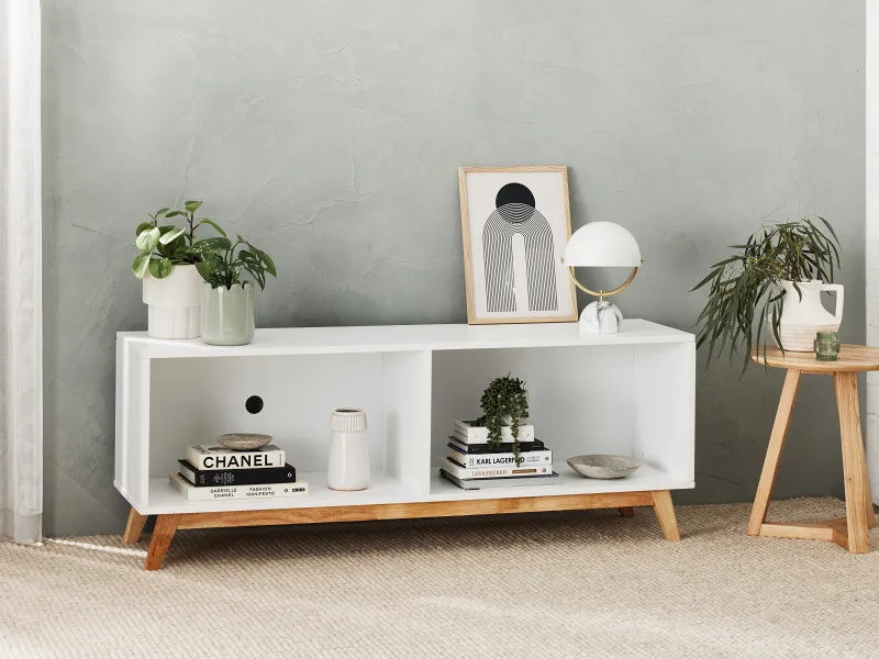 Byron Hardwood Entertainment Unit | TV Unit | White
