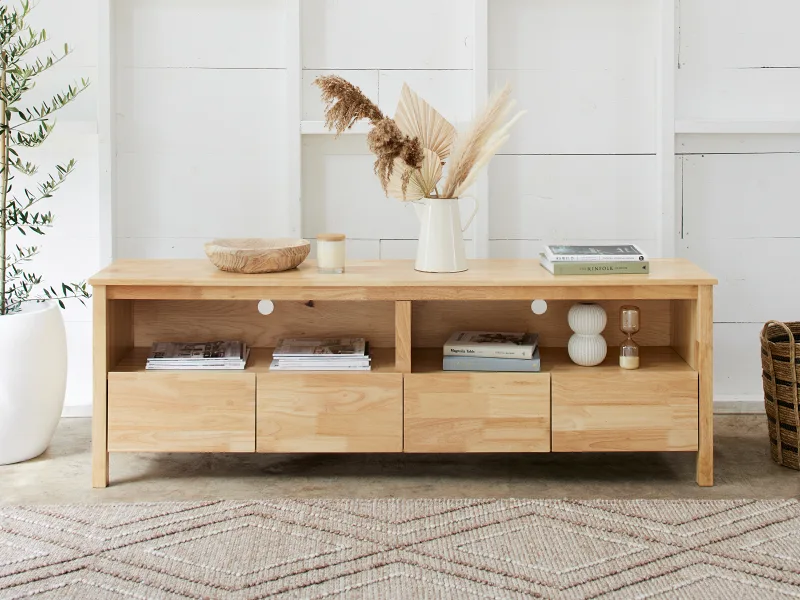 Coco Hardwood Entertainment Unit | TV Unit | Natural