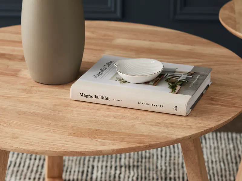 Franki Round Hardwood Coffee Table | Natural