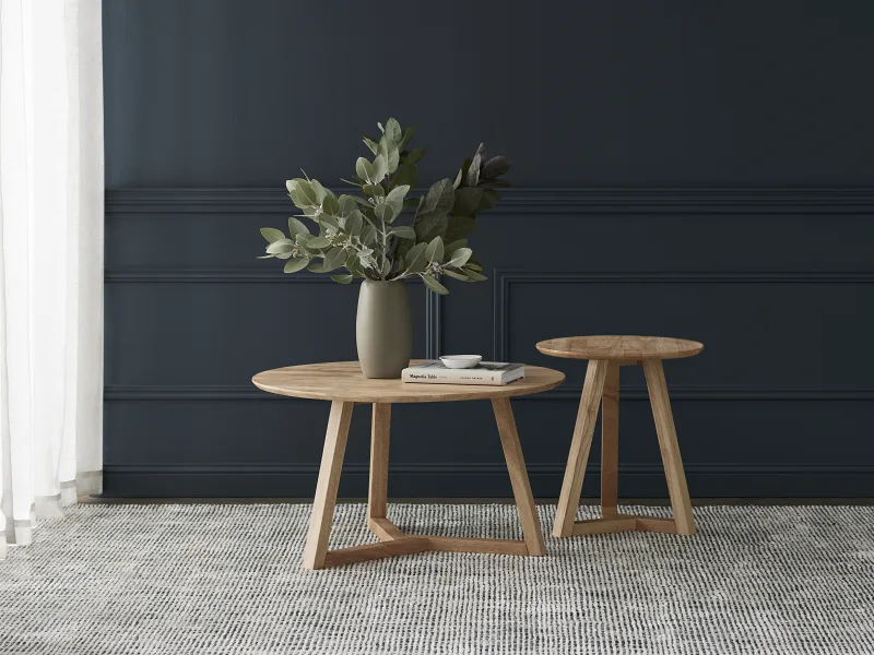 Franki Round Hardwood Coffee Table | Natural