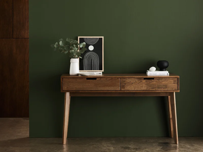 Paris Hardwood Console Table | 2 Drawer | Rustic Walnut