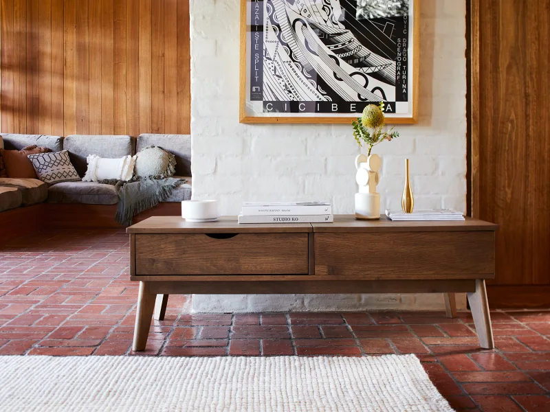 Paris Hardwood Coffee Table | Lifting-Top | Rustic Walnut