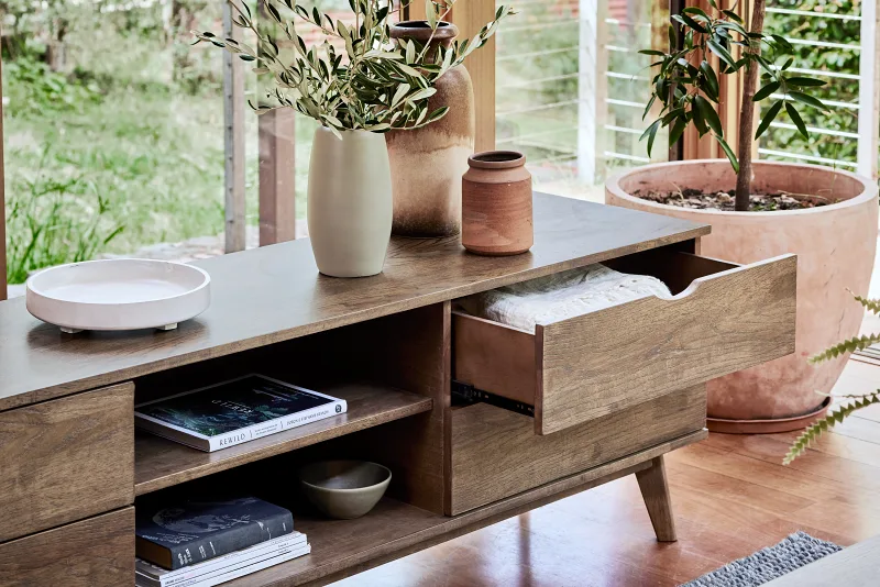 Paris Hardwood TV Unit | Entertainment Unit | Rustic Walnut