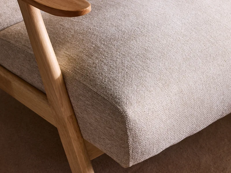 Webster Beige Occasional Chair | Natural | Hardwood Frame