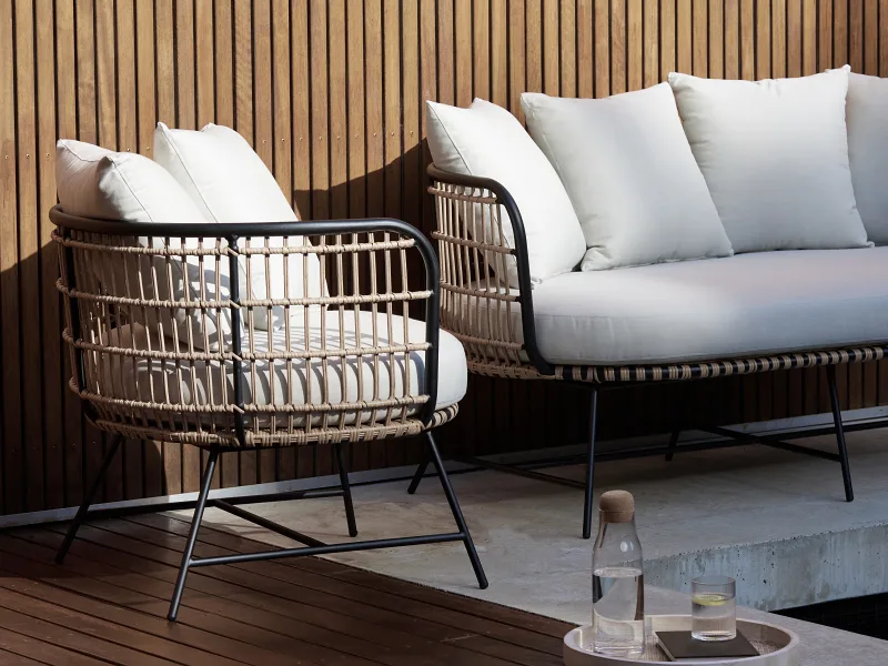 Arden Bamboo Wicker Outdoor Armchair