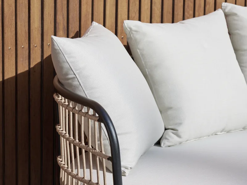Arden Bamboo Wicker 2 Seater Outdoor Lounge