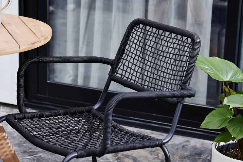 Bahamas Stackable Steel Outdoor Dining Chair | Black