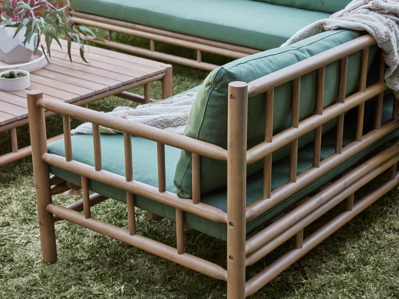 Costa Rica Acacia Outdoor Corner Lounge | Stone Green
