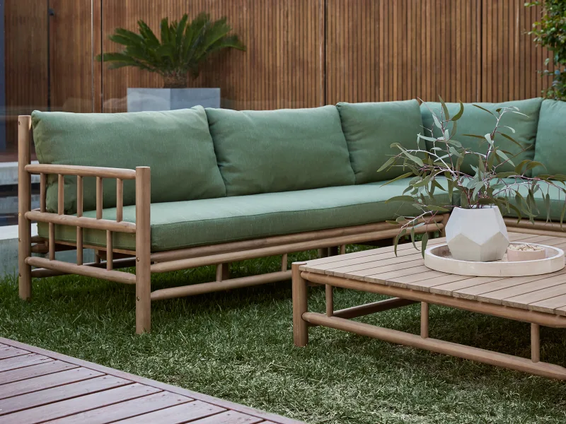 Costa Rica Acacia Outdoor Corner Lounge | Stone Green