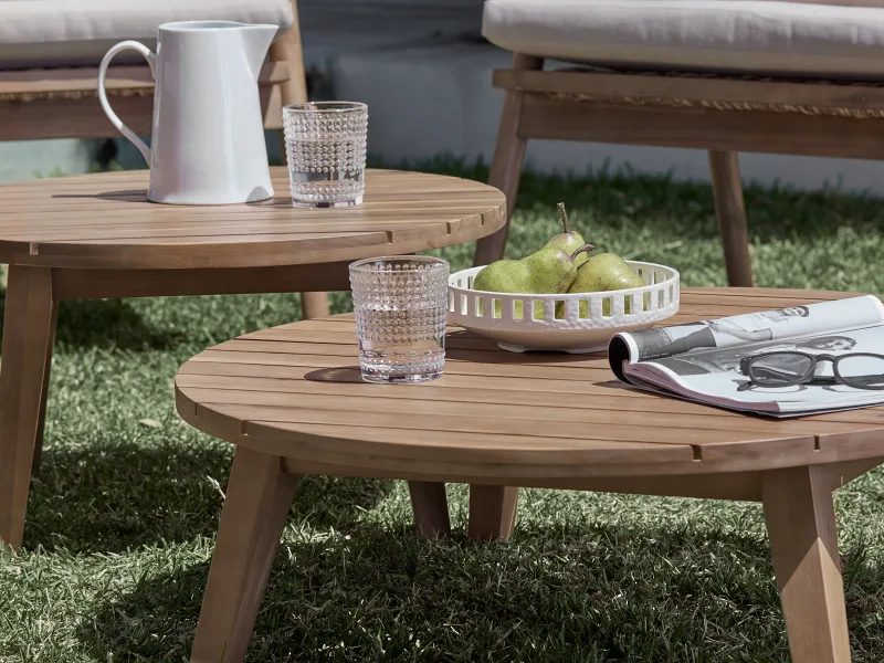 Manado Acacia Outdoor Nesting Coffee Tables