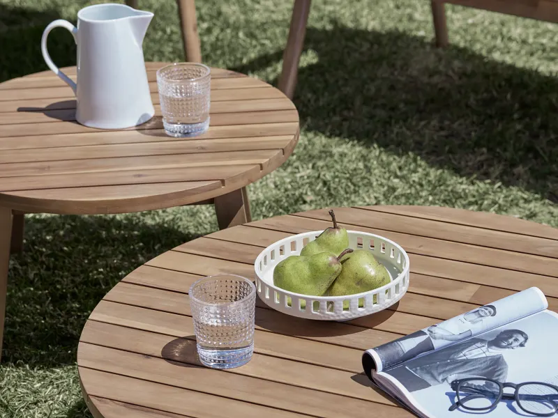 Manado Acacia Outdoor Nesting Coffee Tables