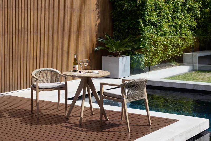 Panay Round Acacia Outdoor Dining Table