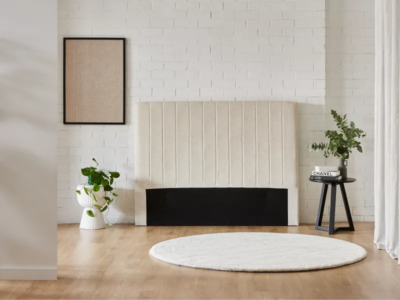 Cannes King Upholstered Headboard | Beige
