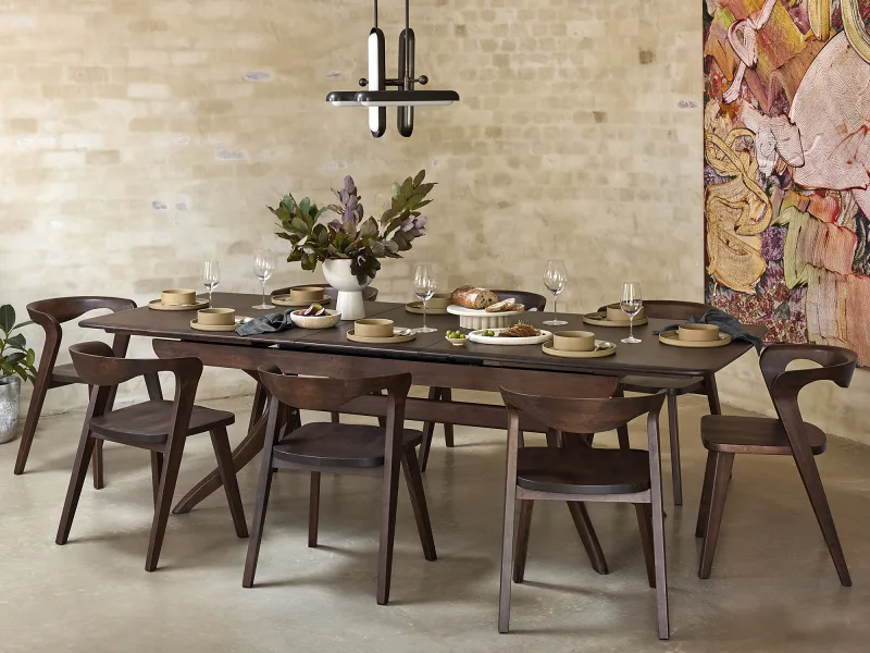 Maison 9PCE Hardwood Extendable Dining Set | Arabica Walnut | 8 to 10 Seater