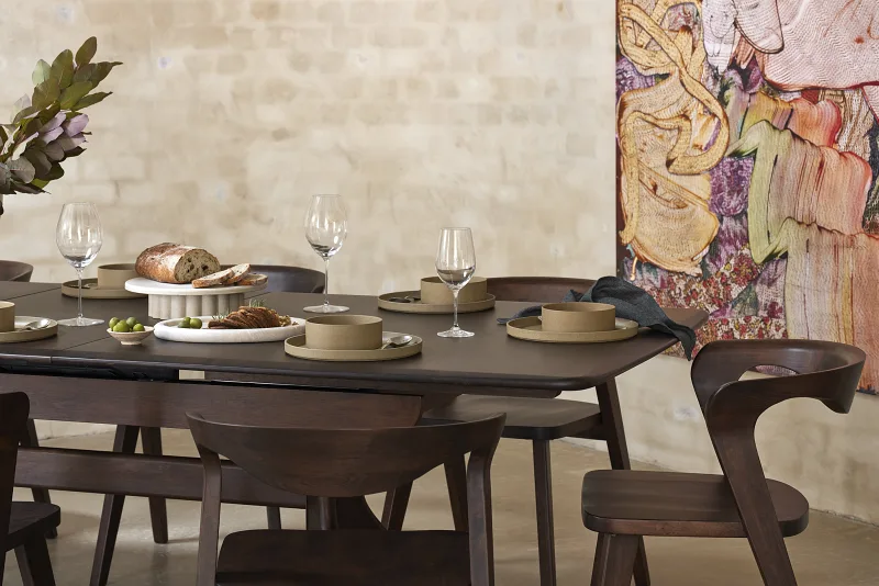 Maison 9PCE Hardwood Extendable Dining Set | Arabica Walnut | 8 to 10 Seater