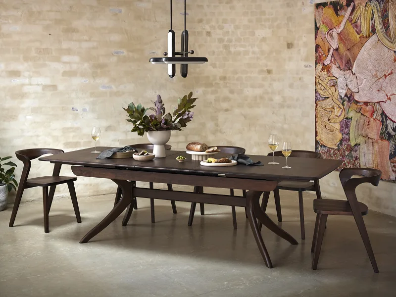 Maison 9PCE Hardwood Extendable Dining Set | Arabica Walnut | 8 to 10 Seater