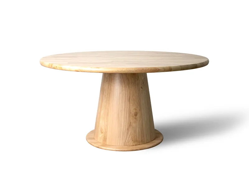 Manor Natural Hardwood Round Dining Table | 8 Seater