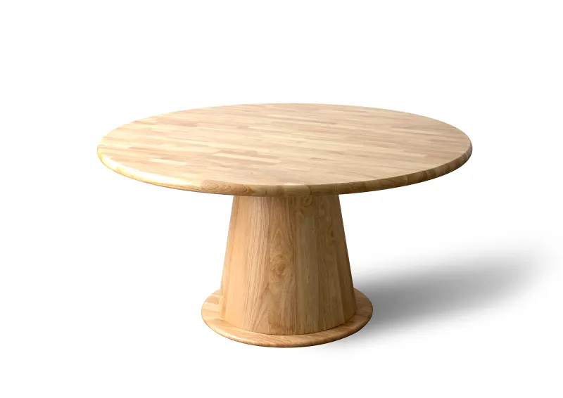 Manor Natural Hardwood Round Dining Table | 8 Seater
