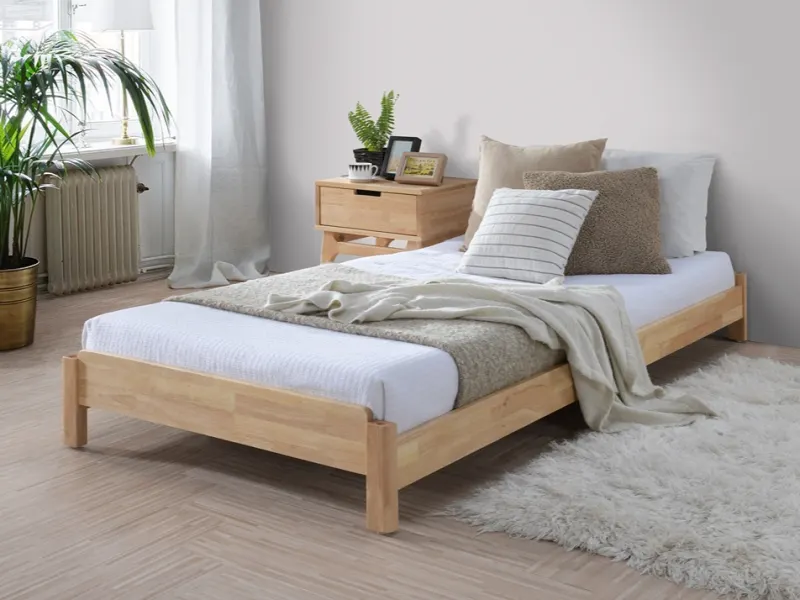 Stax King Single Stackable Bed | 2-in-1 | Natural Hardwood