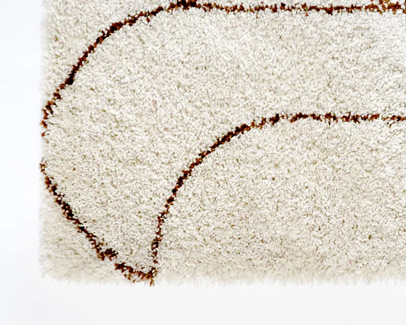 Turret Pattern Area Rug | Beige