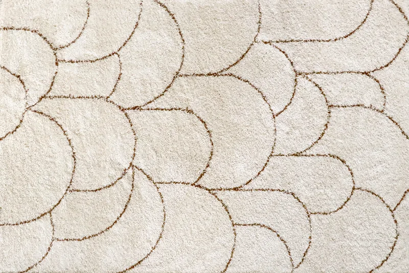 Turret Pattern Area Rug | Beige