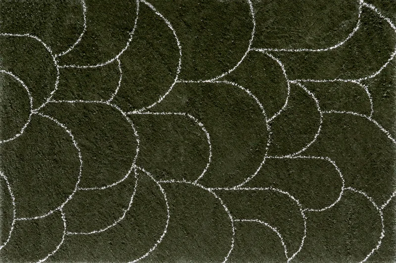 Turret Pattern Area Rug | Green